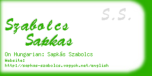 szabolcs sapkas business card