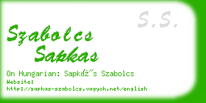 szabolcs sapkas business card